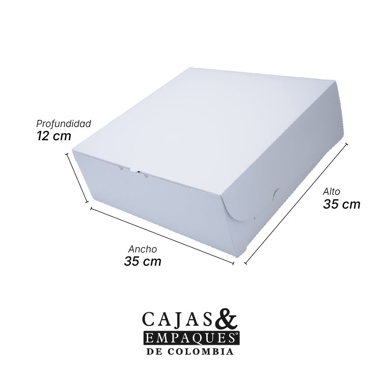 Caja plegadiza 35x35x12 cm blanco
