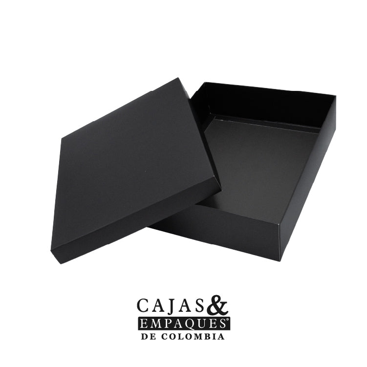 Caja ecológica tapa y base 30.5x23.5x7 cm Negra