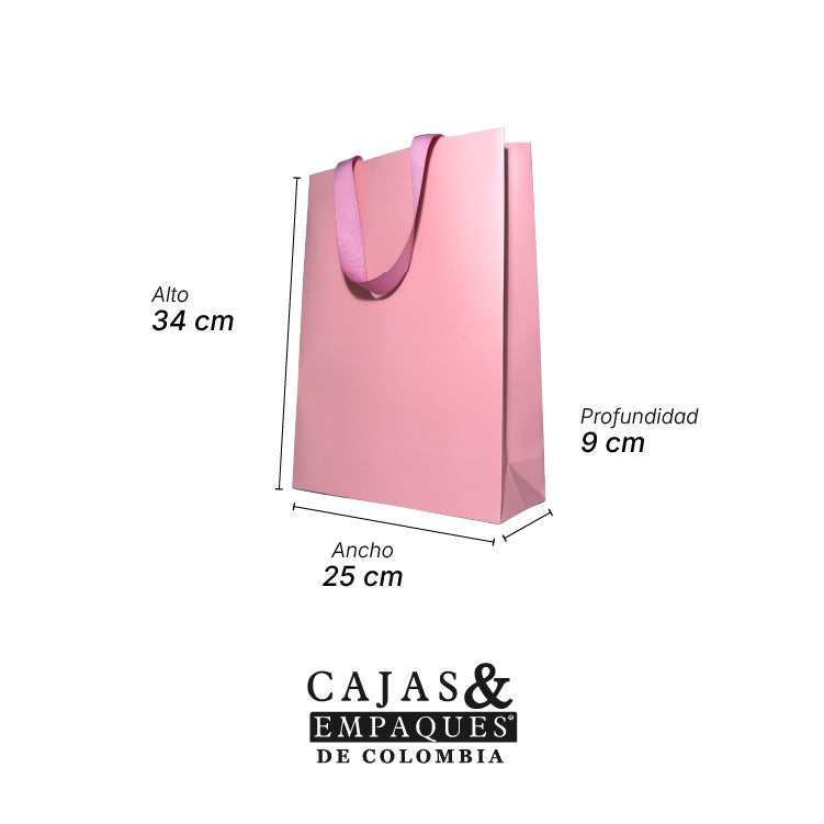 Bolsa ecológica 25x9x34 cm Rosado