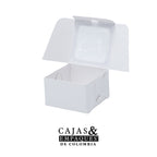 Foldable eco-friendly box with window 8x8x5 cm white