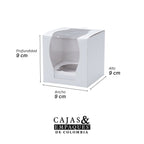 Cupcake eco-friendly box 9x9x9 cm white