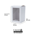 Caja ecológica plegadiza con ventana 10x9.5x15 blanco