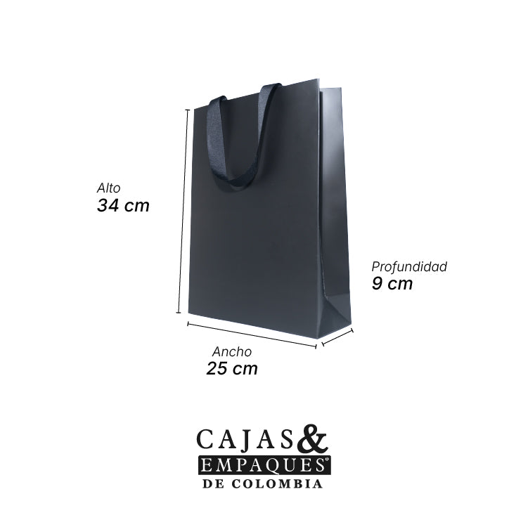Bolsa de lujo 25x9x34 cm Negra