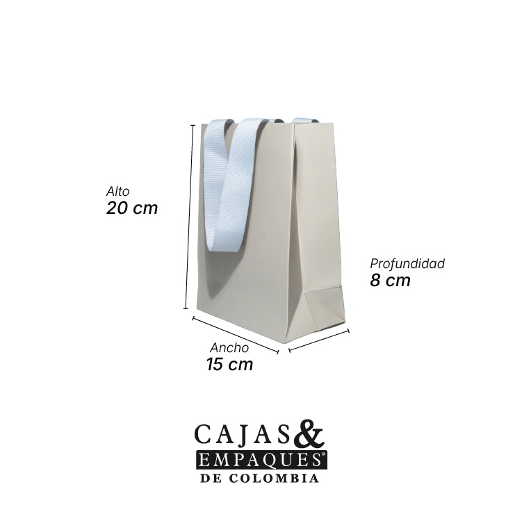 Bolsa de lujo 15x8x20 cm Gris