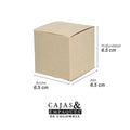 Caja ecológica tipo cubo 6.5x6.5x6.5 cm crema