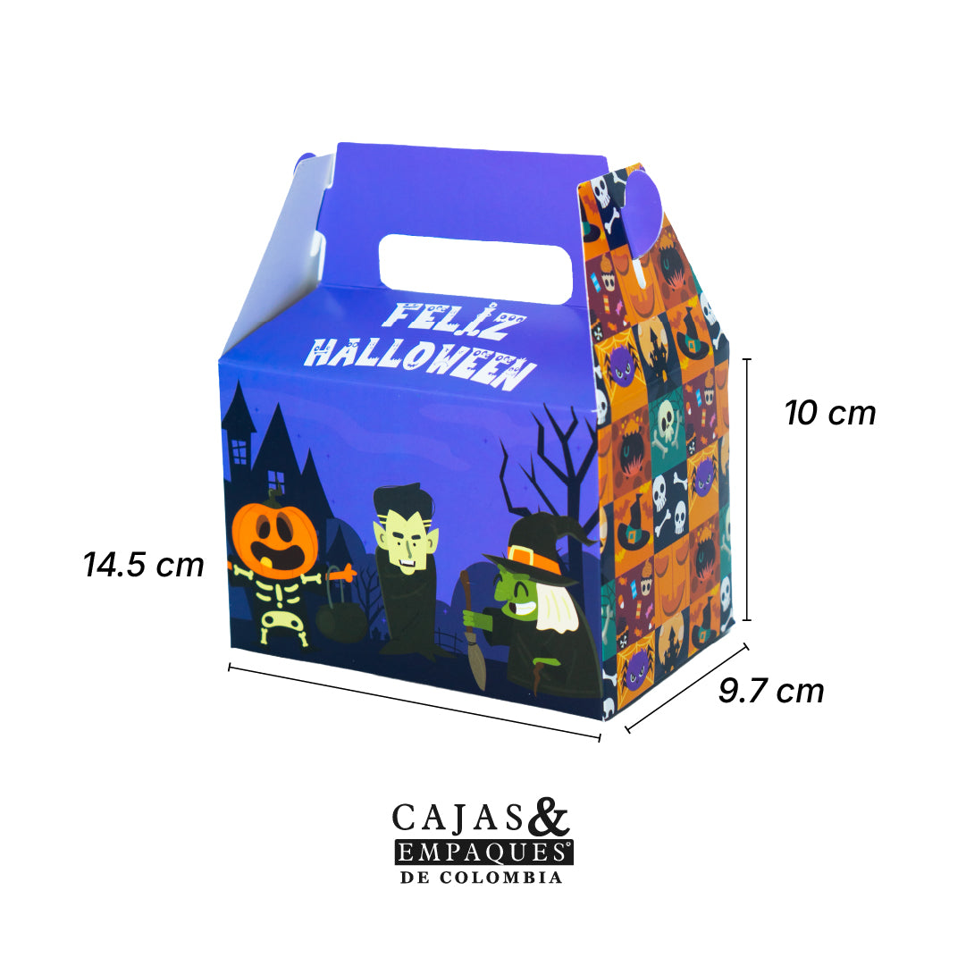 Caja ecológica tipo maletín 14.5x9.7x10 cm morado