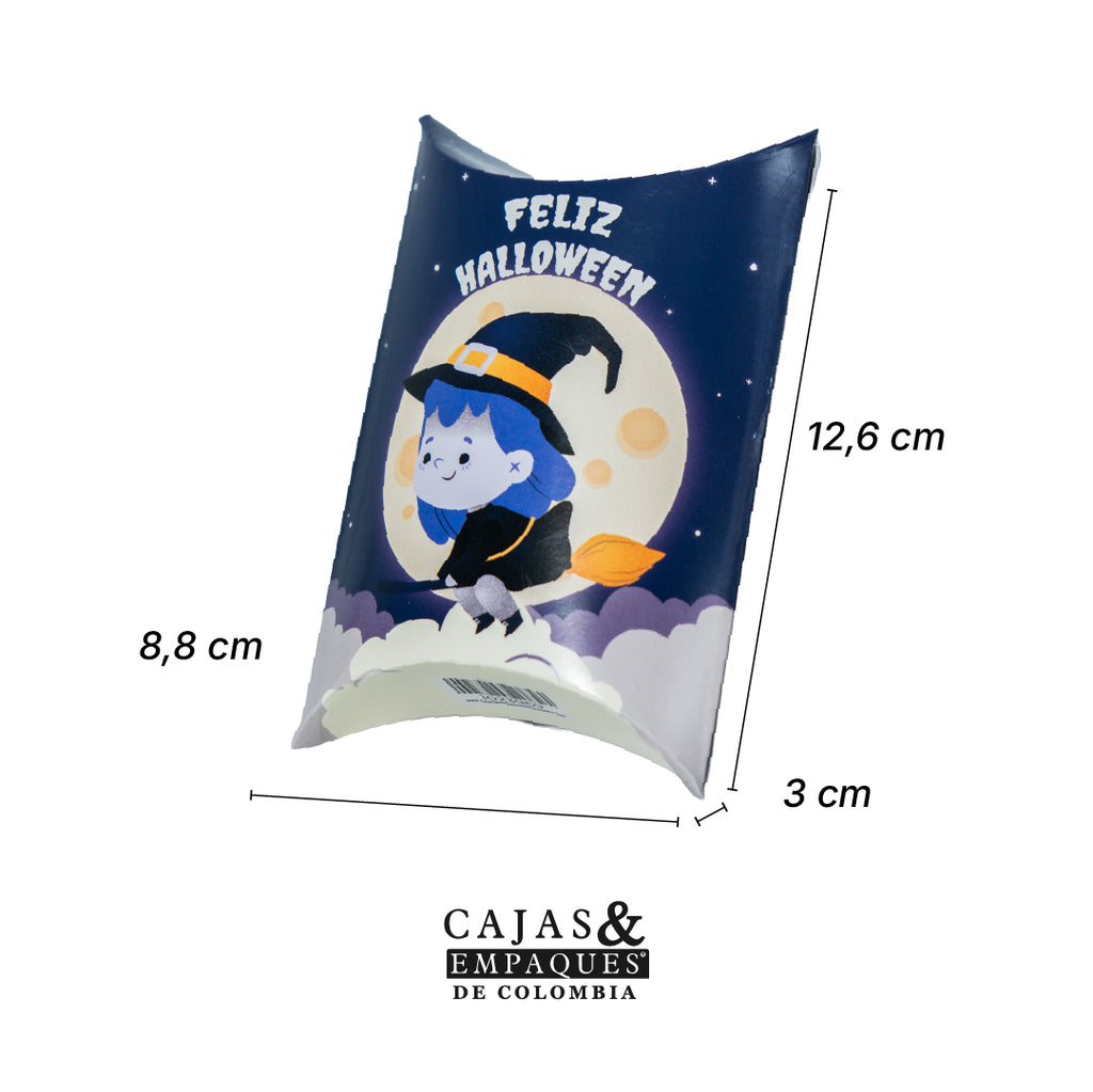 Caja ecológica tipo cojín 12.2x8.8x3 cm - Brujita