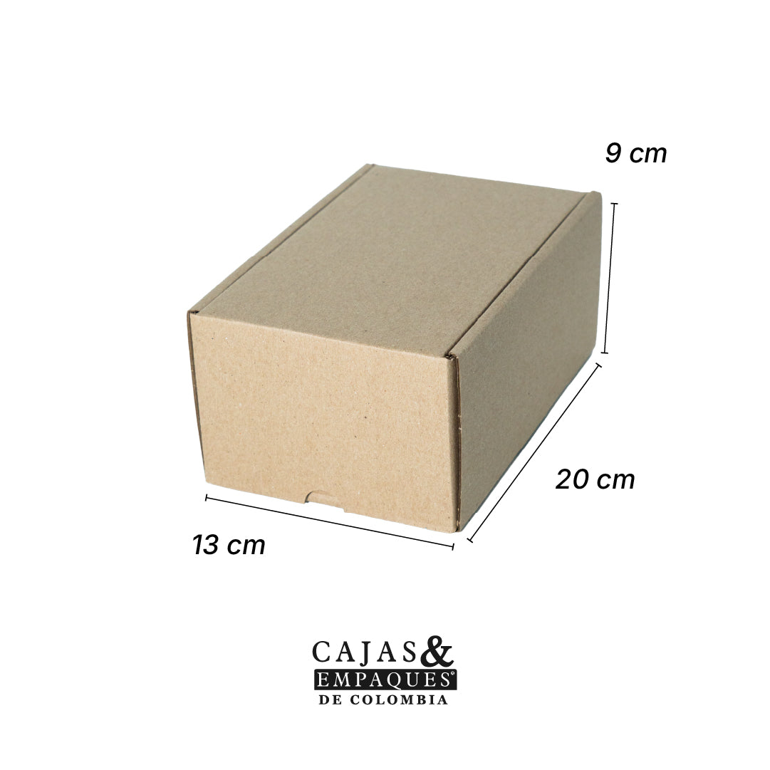 Caja ecológica plegadiza 13x19.6x9 cm micro-corrugado