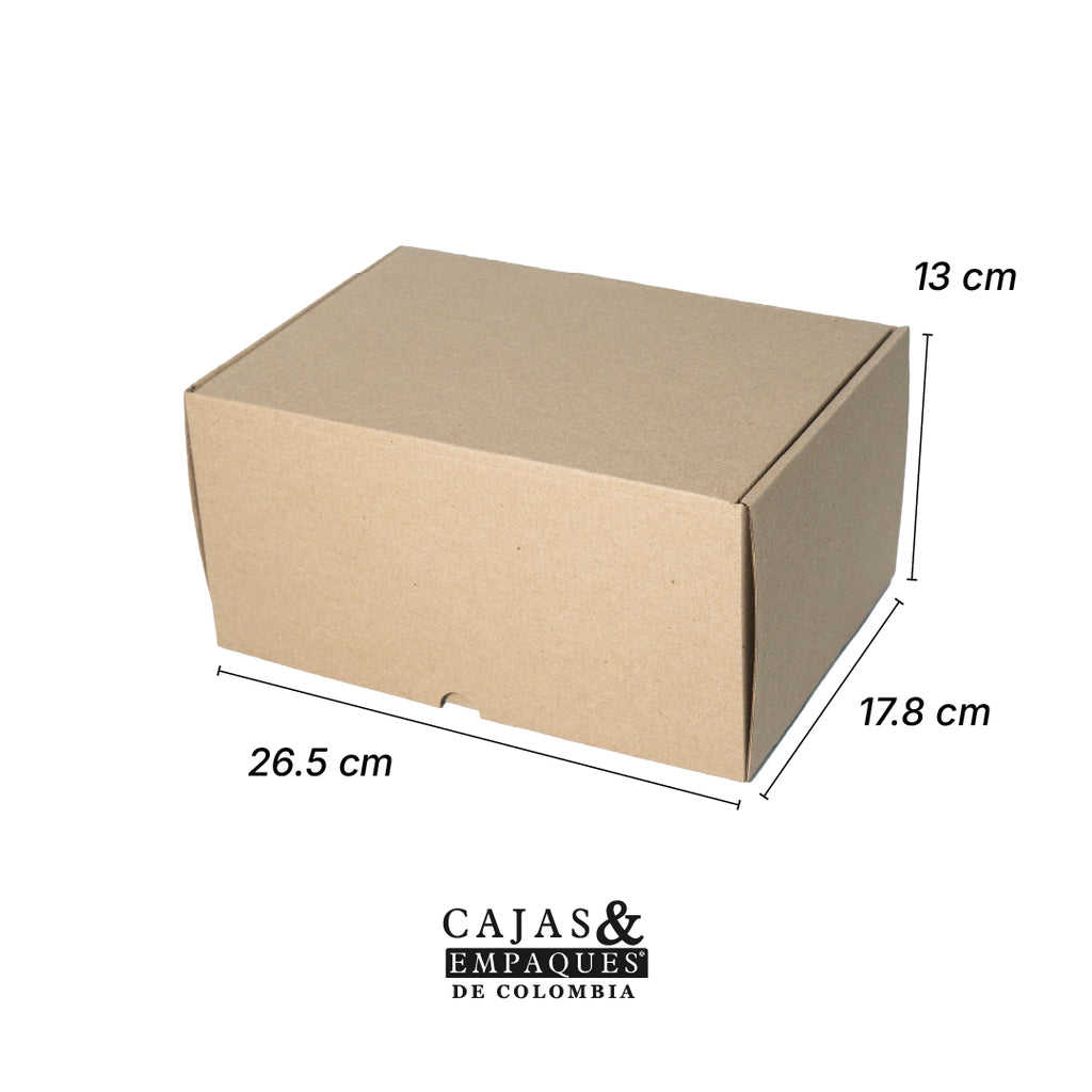 Caja plegadiza micro-corrugado 26.5x17.8x13 cm