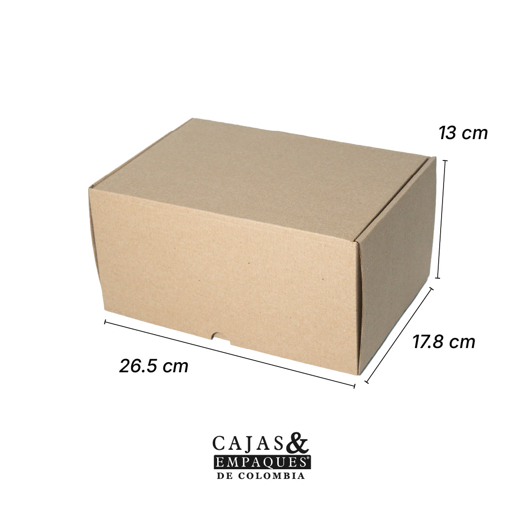 Caja plegadiza micro-corrugado 26.5x17.8x13 cm