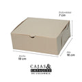 Caja ecológica plegadiza 19x16x7 cm crema