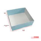 Caja ecológica tapa y base en acetato 20x20x7 cm azul Cajas y Empaques de Colombia