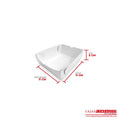 Bandeja ecológica 11x11x5 cm blanco Cajas y Empaques de Colombia