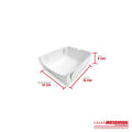 Bandeja ecológica 15x12x5 cm blanco Cajas y Empaques de Colombia