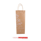 Bolsa ecológica 13x11x37cm café árbol navidad Cajas y Empaques de Colombia
