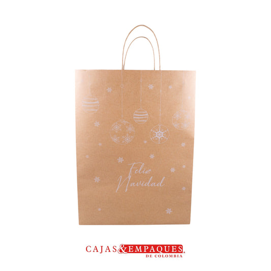 Bolsa ecológica 16.3X10.3X22.6cm navidad bolitas Cajas y Empaques de Colombia