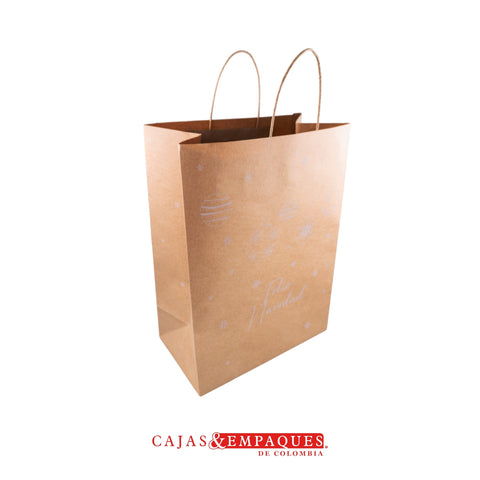 Bolsa ecológica 16.3X10.3X22.6cm navidad bolitas Cajas y Empaques de Colombia