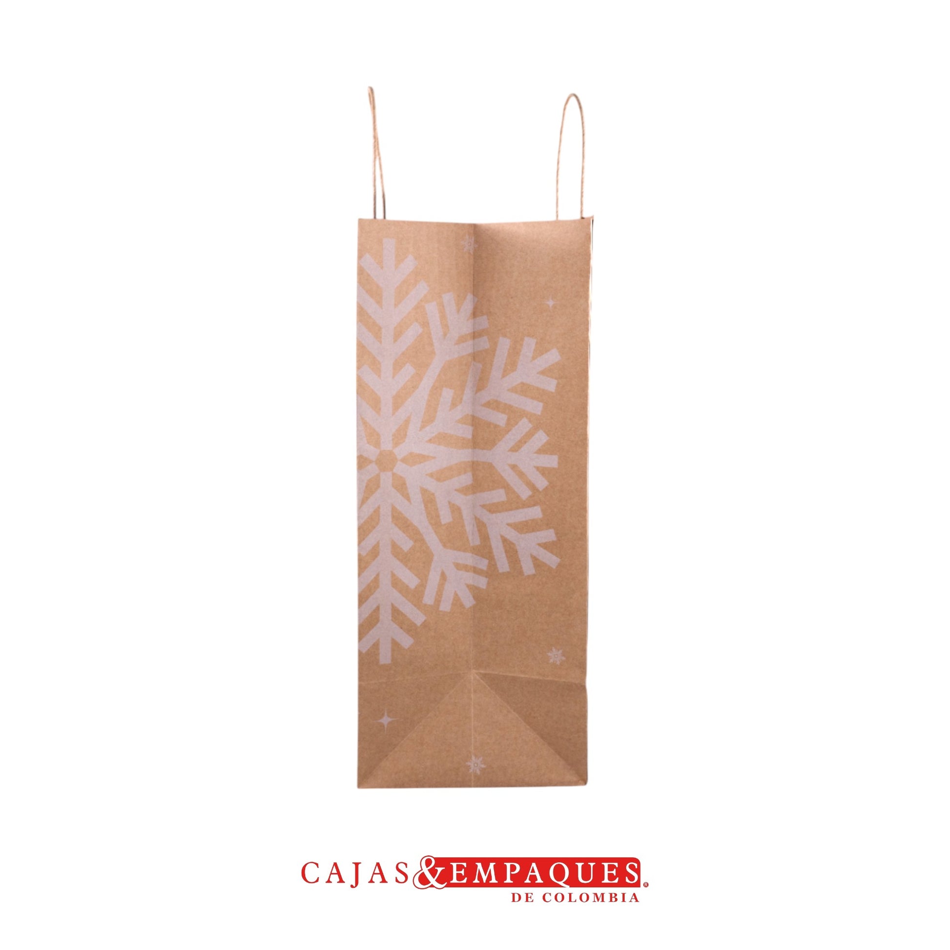 Bolsa ecológica 16.3X10.3X22.6cm navidad copo Cajas y Empaques de Colombia