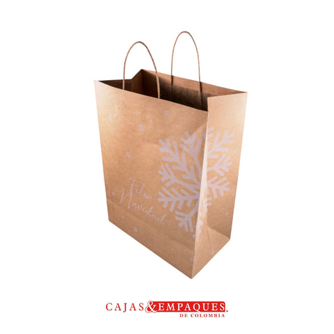 Bolsas ecológica 24X10X37cm navidad copo Cajas y Empaques de Colombia