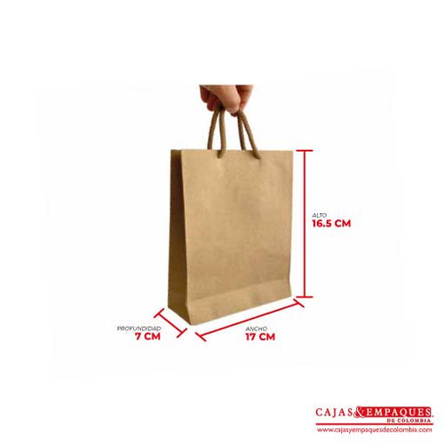 Bolsa ecológica 17x7x16.5 cm cordón Cajas y Empaques de Colombia