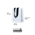 Bolsa de lujo 15x8x20 cm Blanca