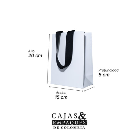 Bolsa de lujo 15x8x20 cm Blanca