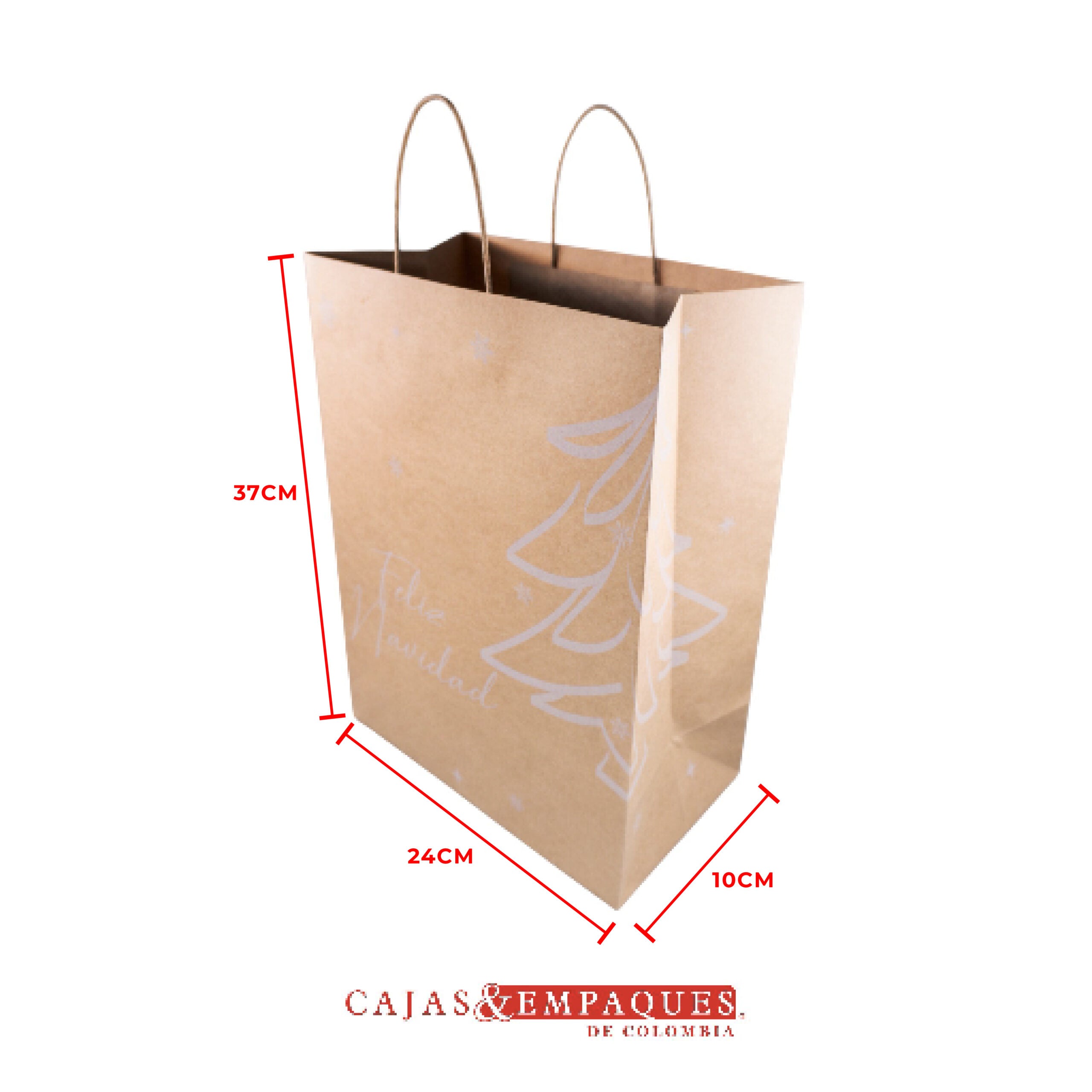 Bolsas ecológica 24X10X37cm navidad árbol Cajas y Empaques de Colombia