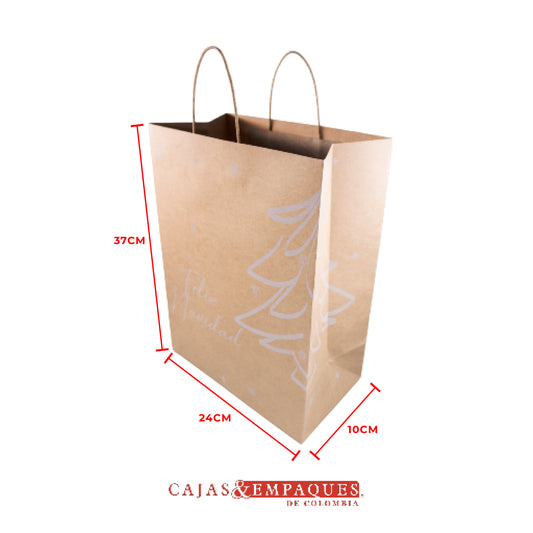 Bolsas ecológica 24X10X37cm navidad árbol Cajas y Empaques de Colombia