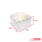 Caja ecológica tapa y base 19x19x11.5 cm blanco feliz día Cajas y Empaques de Colombia