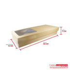 Caja ecológica tapa y base con ventana 40x12x7 cm café Cajas y Empaques de Colombia