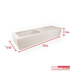 Caja ecológica tapa y base con ventana 40x12x7 cm crema Cajas y Empaques de Colombia