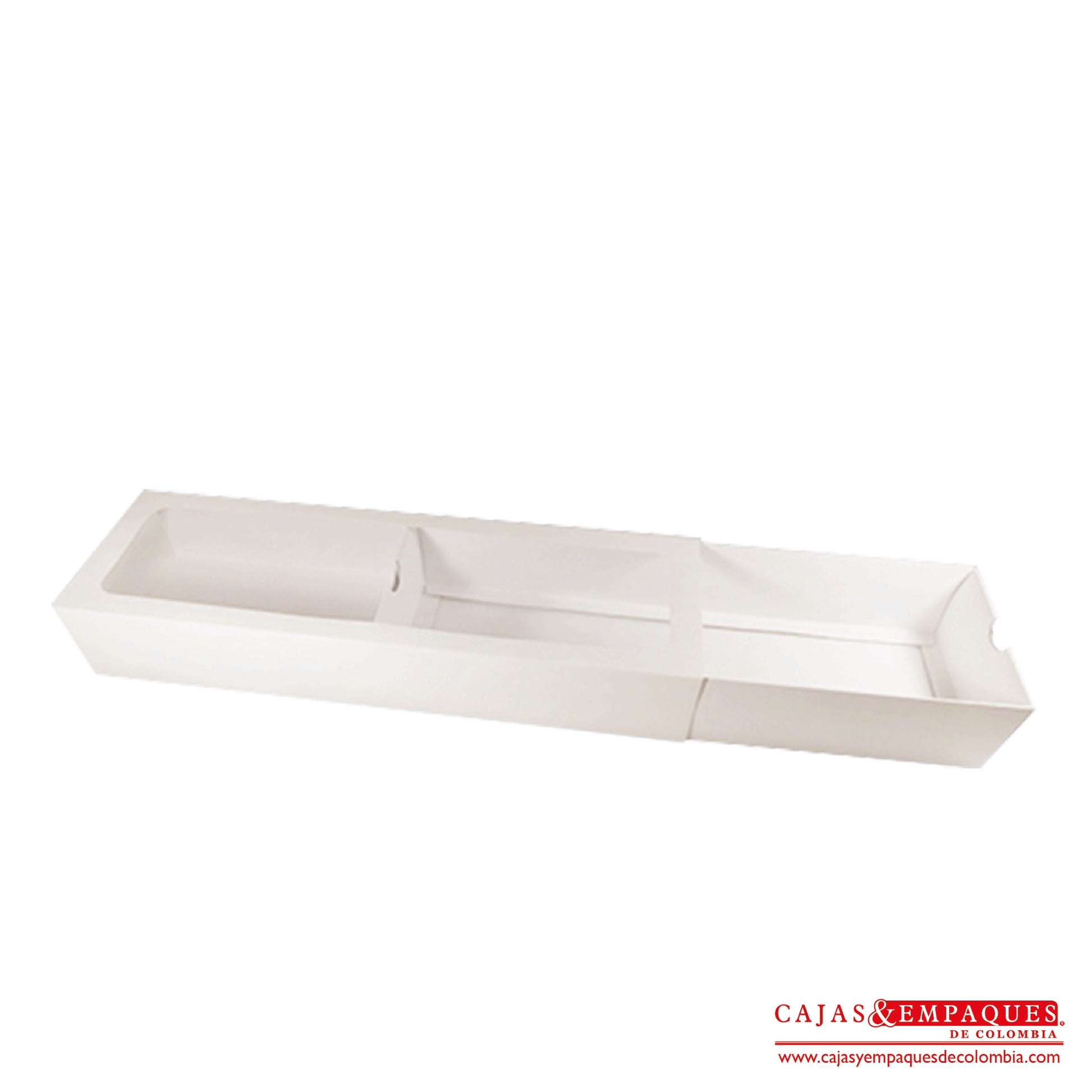 Caja ecológica base y funda con ventana 40x12x7 cm crema Cajas y Empaques de Colombia