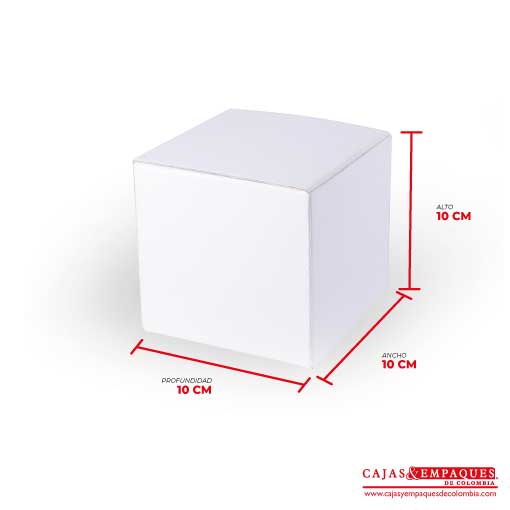 Caja ecológica tipo cubo 10x10x10 cm Blanco Cajas y Empaques de Colombia