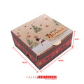 Caja ecológica plegadiza 10x10x5cm navidad con estampado Cajas y Empaques de Colombia