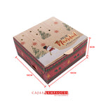 Caja ecológica plegadiza 10x10x5cm navidad con estampado Cajas y Empaques de Colombia