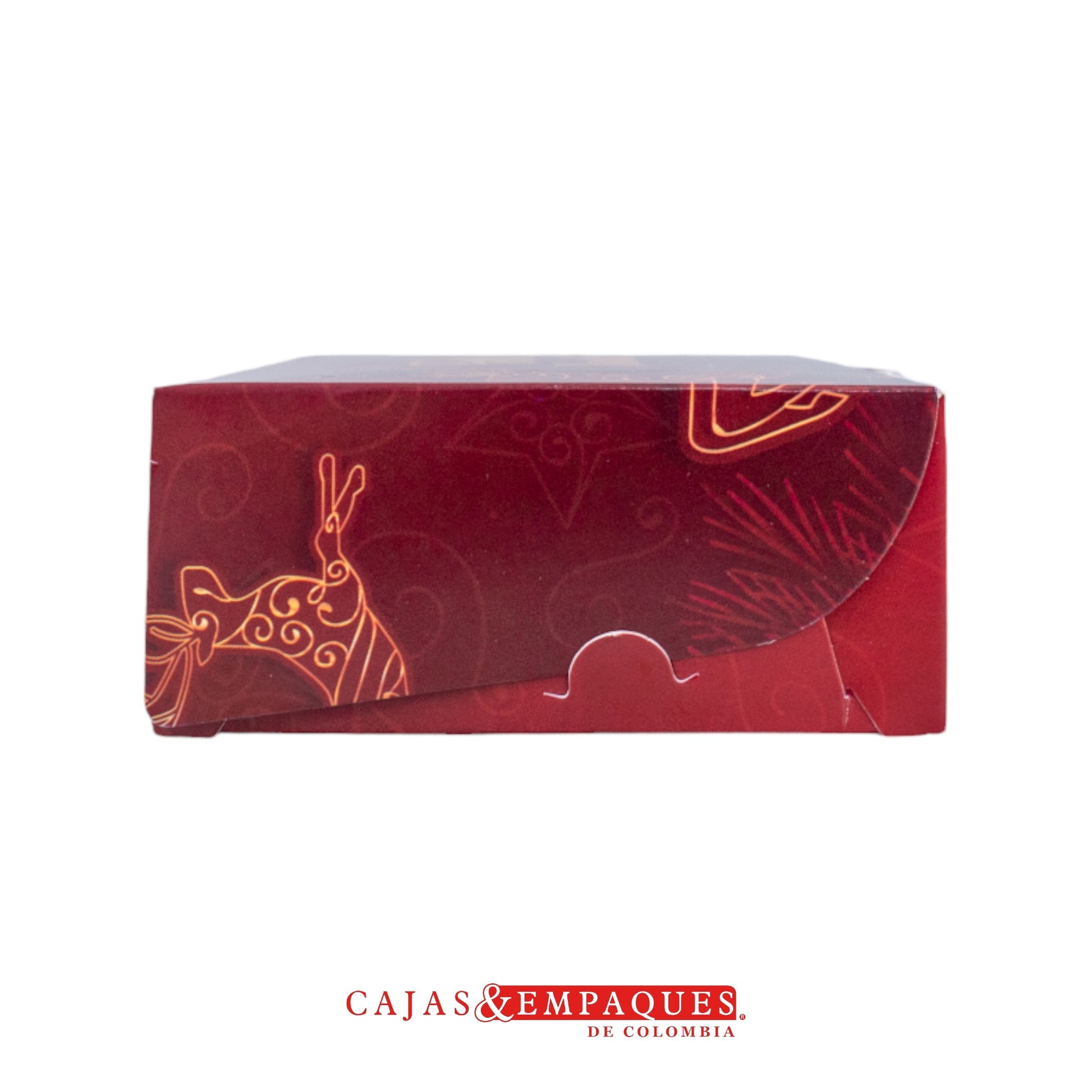 Caja ecológica plegadiza 15x11x5 cm roja navidad Cajas y Empaques de Colombia