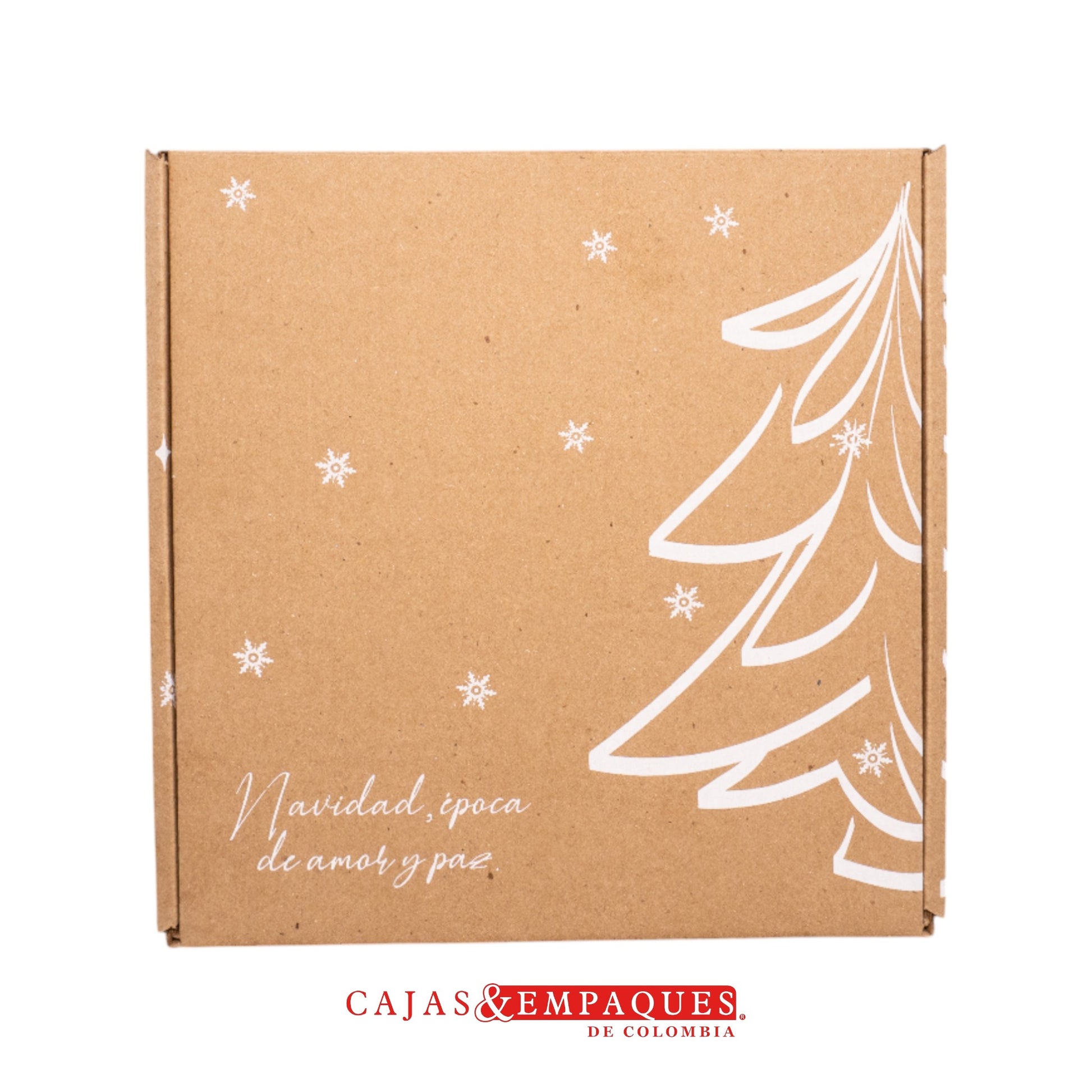 Caja ecológica plegadiza 18.5x18.5x9cm navidad árbol Cajas y Empaques de Colombia