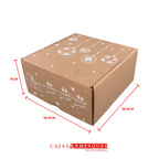 Caja ecológica plegadiza 18.5x18.5x9cm navidad bolitas Cajas y Empaques de Colombia