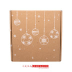 Caja ecológica plegadiza 18.5x18.5x9cm navidad bolitas Cajas y Empaques de Colombia