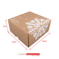 Caja ecológica plegadiza 18.5x18.5x9cm navidad copo Cajas y Empaques de Colombia