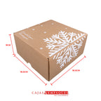 Caja ecológica plegadiza 18.5x18.5x9cm navidad copo Cajas y Empaques de Colombia