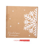 Caja ecológica plegadiza 18.5x18.5x9cm navidad copo Cajas y Empaques de Colombia