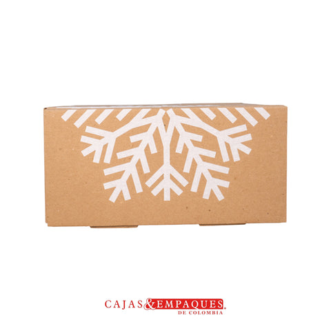 Caja ecológica plegadiza 18.5x18.5x9cm navidad copo Cajas y Empaques de Colombia
