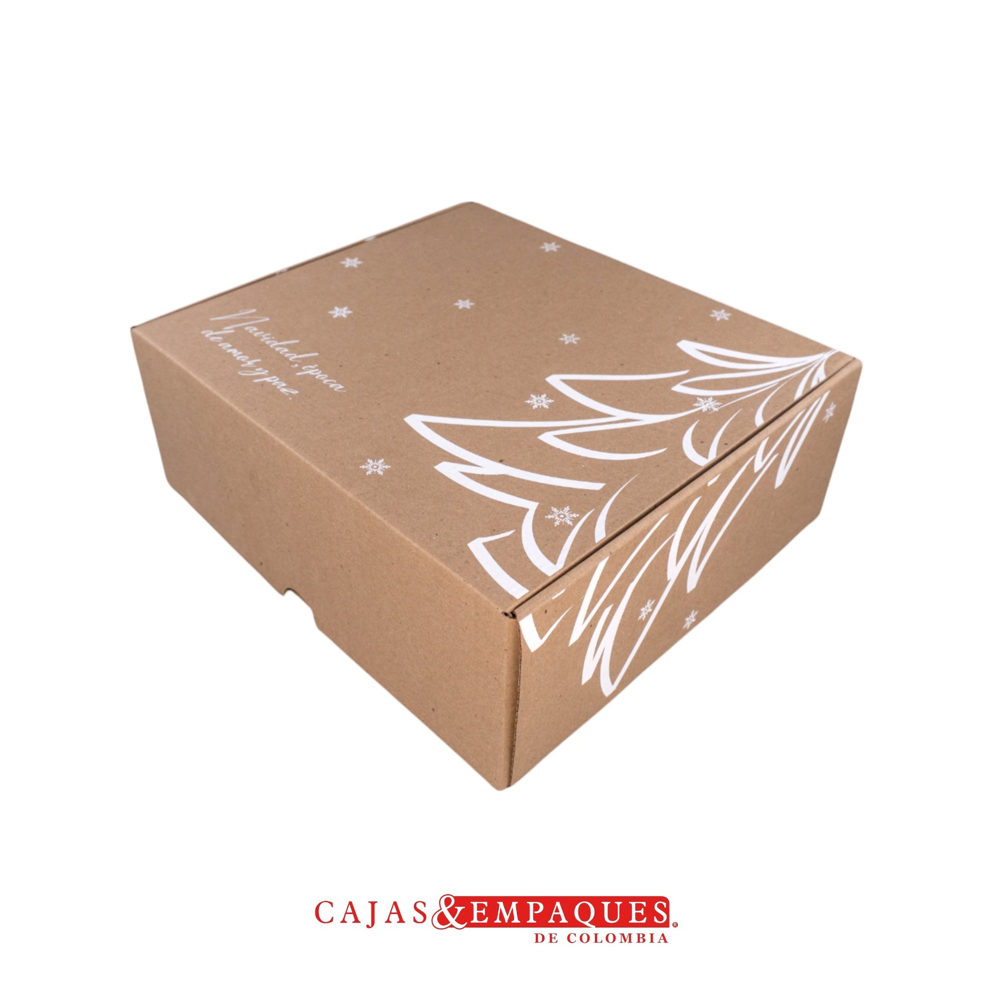 Caja ecológica plegadiza 22x23x9cm navidad árbol Cajas y Empaques de Colombia