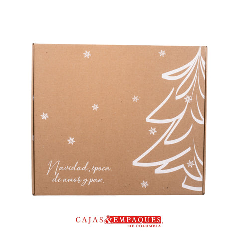 Caja ecológica plegadiza 22x23x9cm navidad árbol Cajas y Empaques de Colombia