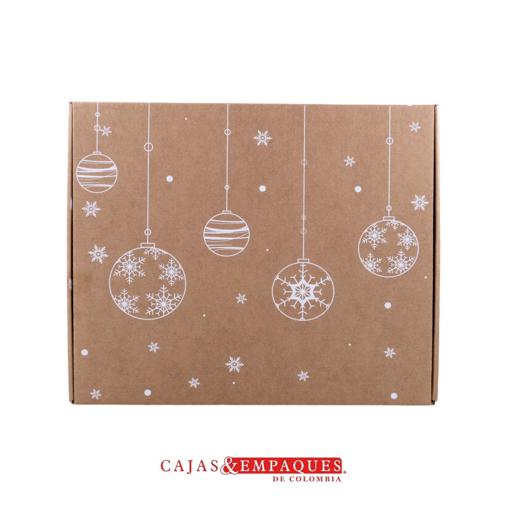 Caja ecológica plegadiza 22x23x9cm navidad bolitas Cajas y Empaques de Colombia