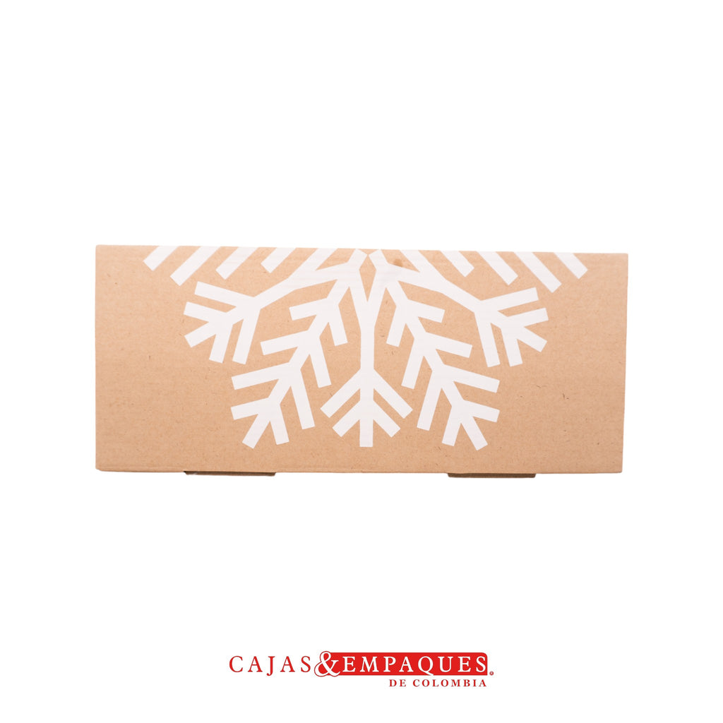 Caja ecológica plegadiza 22x23x9cm navidad copo Cajas y Empaques de Colombia