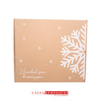 Caja ecológica plegadiza 30x26x11cm navidad copo Cajas y Empaques de Colombia