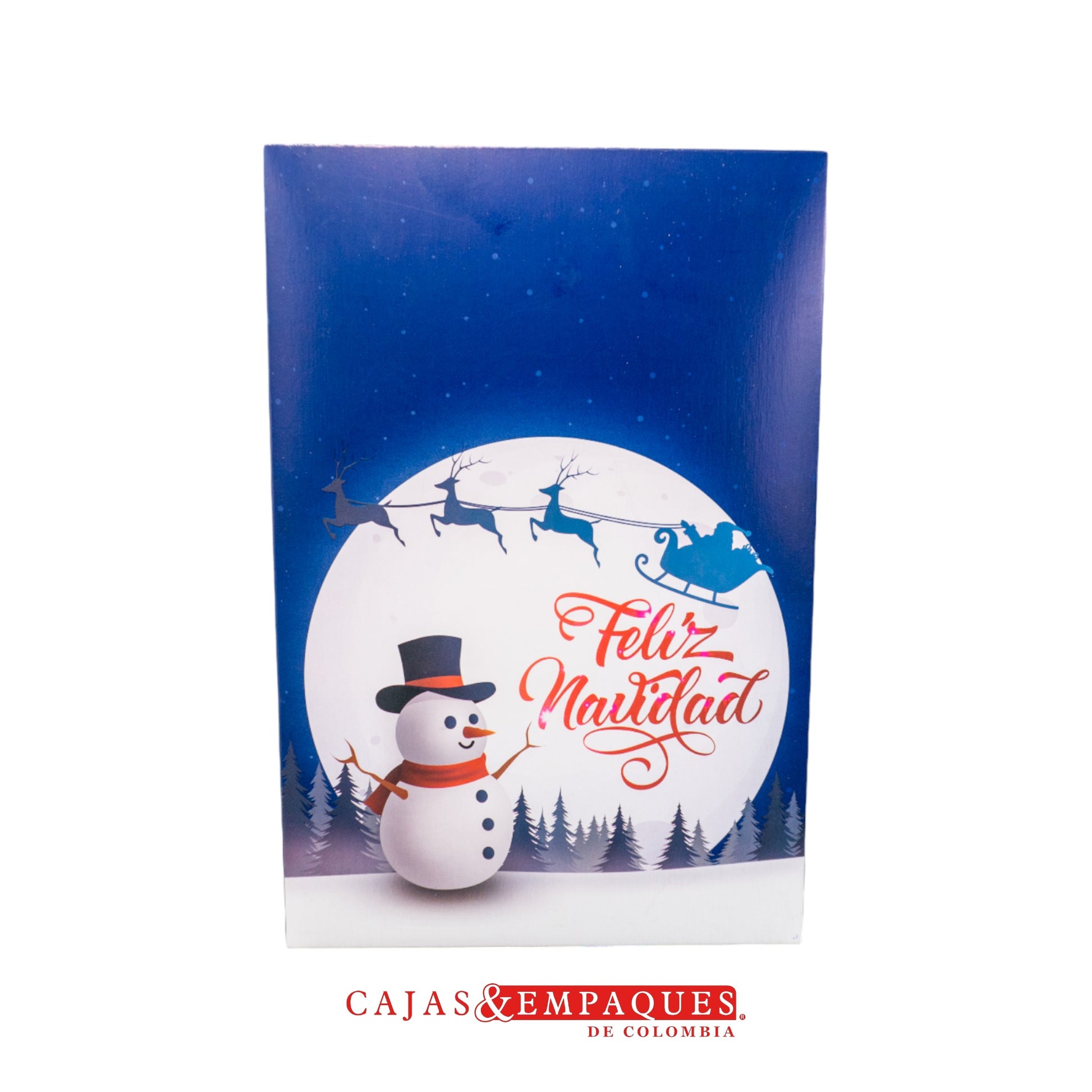 Caja ecológica tapa y base 27x18x4 cm navidad Cajas y Empaques de Colombia