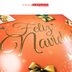 -Caja ecológica tapa y base 27x18x4 cm navidad roja Cajas y Empaques de Colombia